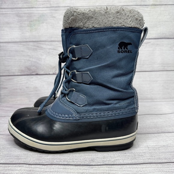 Sorel Shoes - Sorel Snow Boots Winter Waterproof Insulated Lace‎ Up Blue Gray Women's 5